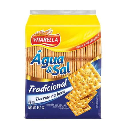 [BAS1] Biscoito Água e Sal Tradicional Vitarella 350g